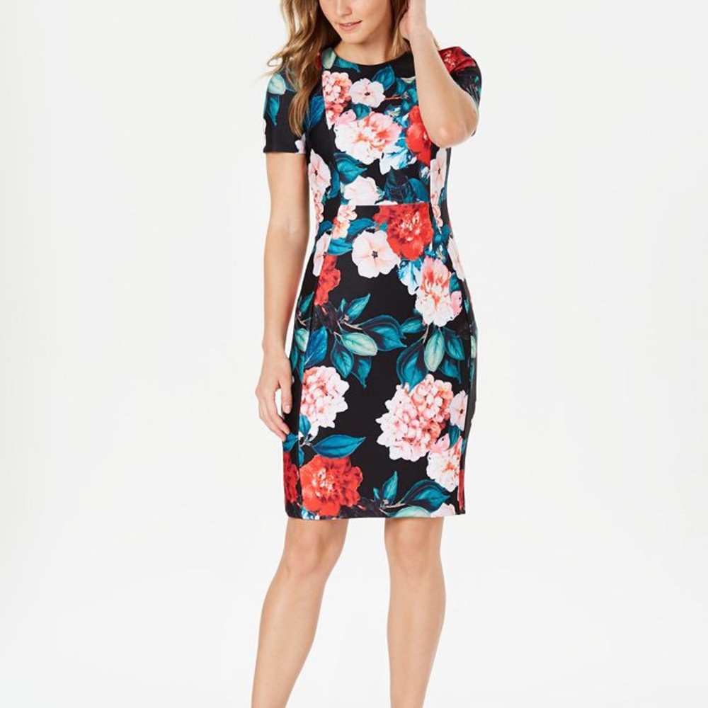 Calvin Klein Floral-Print Sheath Dress